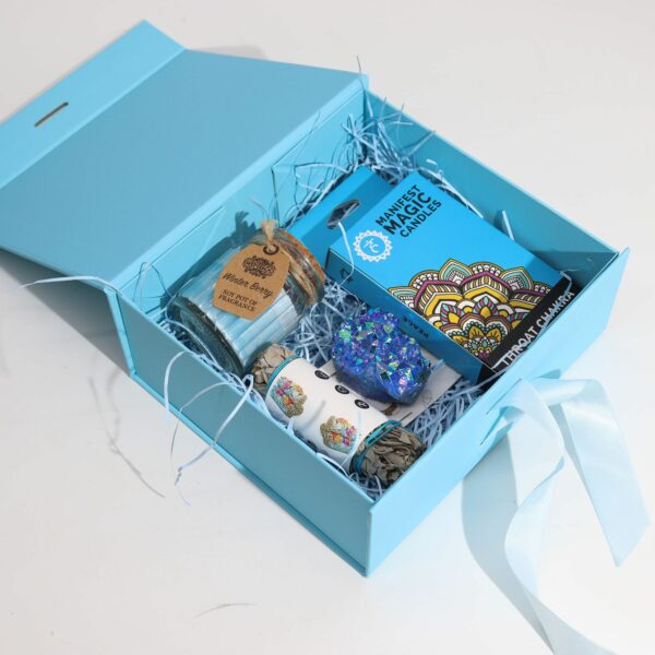 Flat Pack Gift Box - Medium Square (20x18.2x8cm) - Baby Blue - Image 5