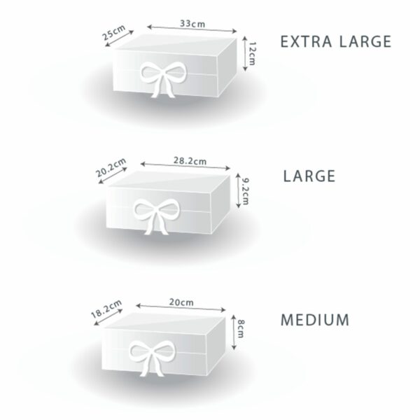 Flat Pack Gift Box - Large  (28.2x20.2x9.2cm) - Red - Image 3