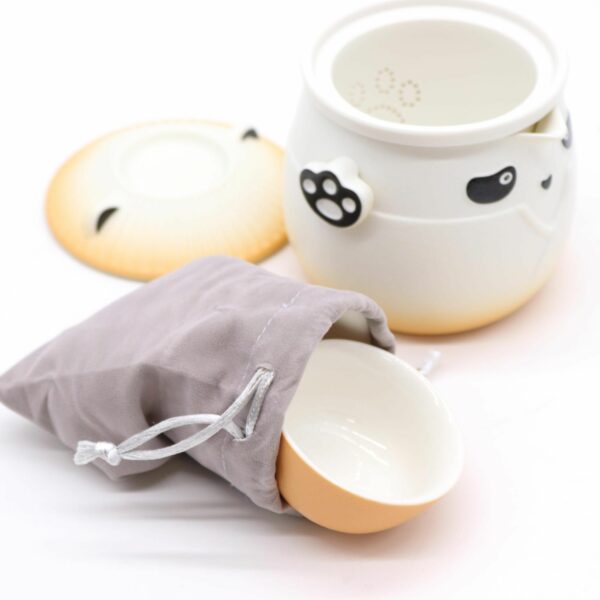 Panda Teapot Set & Three Cups - Orange - Image 4