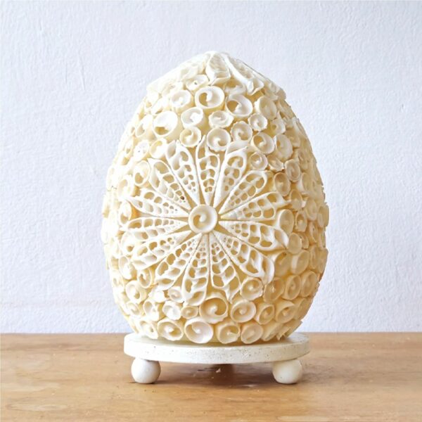 Boho Sea Shell Lamp - Cut Art Shell Oval - 15cm - Image 2