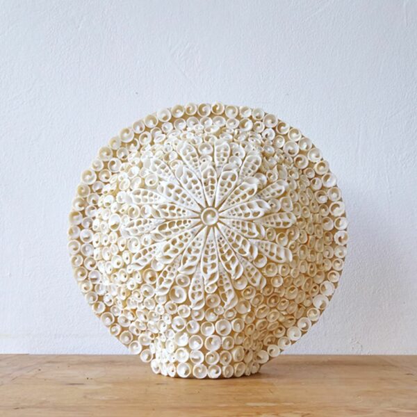 Boho Sea Shell Lamp - Cut Art Shell Large Round - 30cm - Image 2