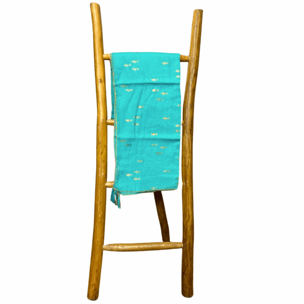 Nomad Sari On the Med Collection - Pario - Turquoise & Gold Fish Design - Image 2