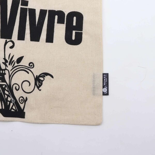 Iconic Basic Tote Bag - Joie de Vivre - Natural 4oz - Image 2