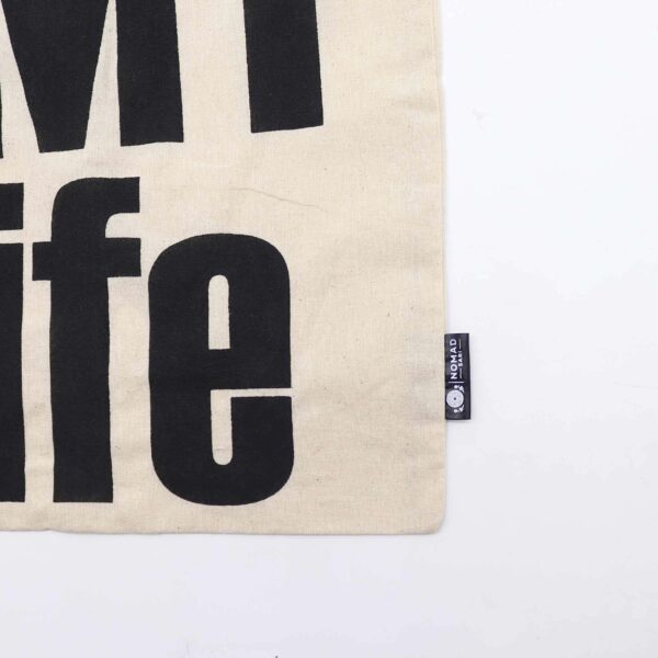 Iconic Basic Tote Bag - IT's MY LIFE - Natural 4oz - Image 2