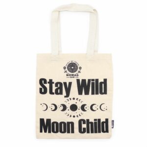 Iconic Basic Tote Bag - Stay Wild, Moon Child - Natural 4oz