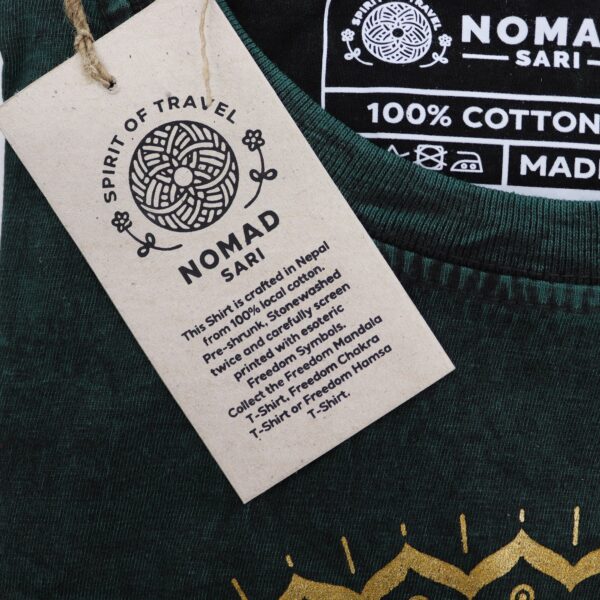 Medium Stone Washed T-Shirt - Mandala - Green - Image 2