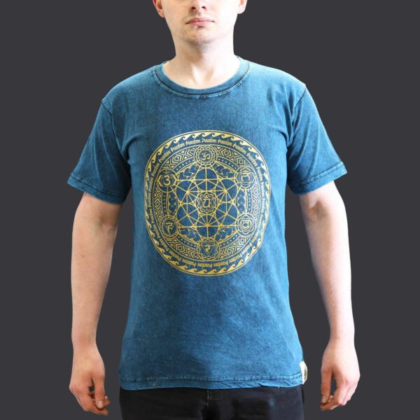 Small Stone Washed T-Shirt - Chakra - Blue - Image 2