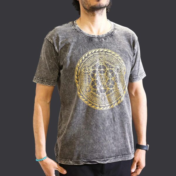 Medium Stone Washed T-Shirt - Chakra - Dark Grey - Image 2