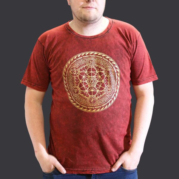 XLarge Stone Washed T-Shirt - Chakra - Maroon - Image 2