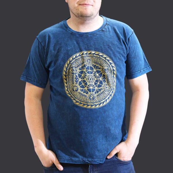 XLarge Stone Washed T-Shirt - Chakra - Blue - Image 2