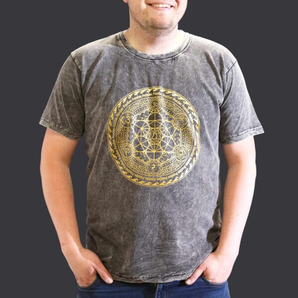 XLarge Stone Washed T-Shirt - Chakra - Dark Grey - Image 2