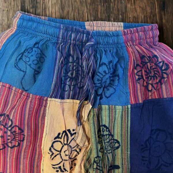 Nomad Sari - Mushroom Pants - Block Print Designs - Orange Tones S/M - Image 5