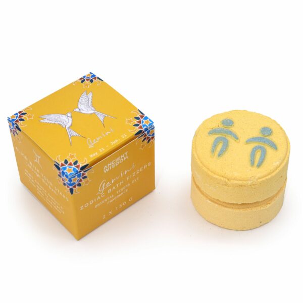 Set of Zodiac Bath Fizzers with Horoscope - Gemini