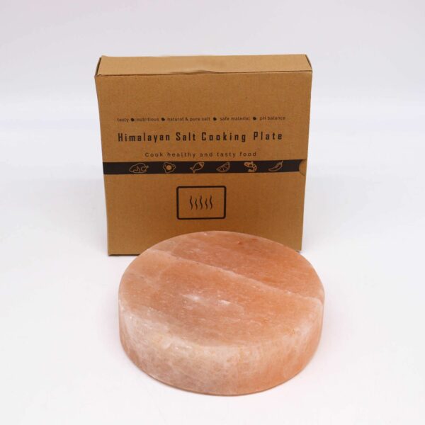 Himalayan Salt Cooking Plate - Round - 20x20x5cm - Image 3
