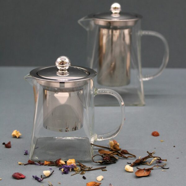 Glass Infuser Teapot - Tower Shape - 350ml - Image 2