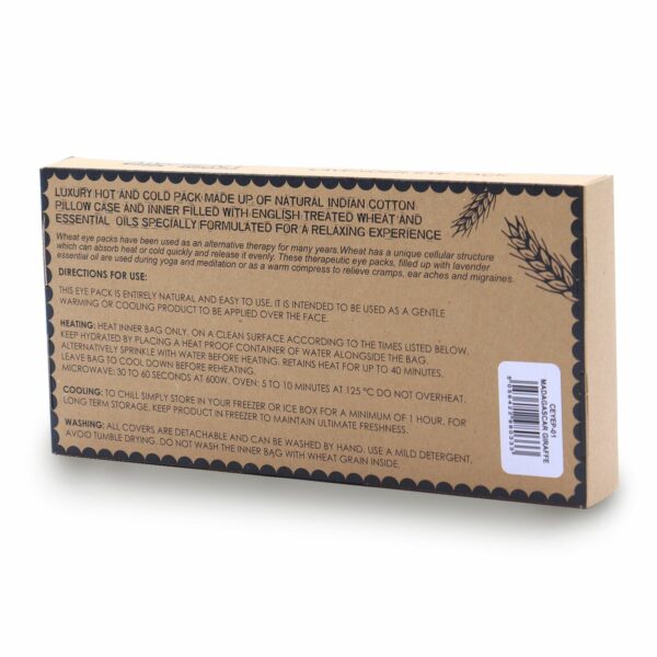 Lavender Natural Cotton and Juco Eye Pillow in Gift Box - Madagascar Giraffe - Image 4