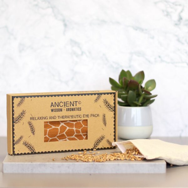 Lavender Natural Cotton and Juco Eye Pillow in Gift Box - Madagascar Giraffe - Image 5
