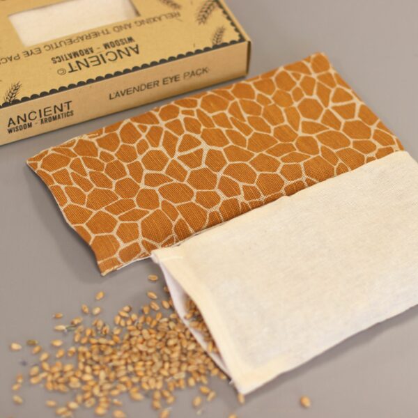 Lavender Natural Cotton and Juco Eye Pillow in Gift Box - Madagascar Giraffe - Image 6