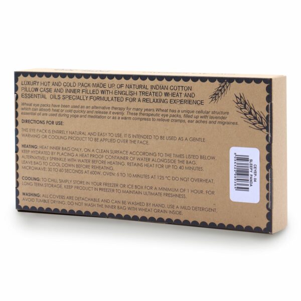 Lavender Natural Cotton and Juco Eye Pillow in Gift Box - Sleepy Panda - Image 4