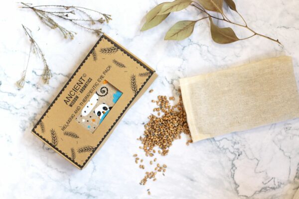 Lavender Natural Cotton and Juco Eye Pillow in Gift Box - Sleepy Panda - Image 5