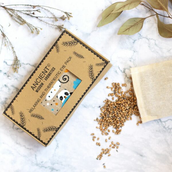 Lavender Natural Cotton and Juco Eye Pillow in Gift Box - Sleepy Panda - Image 6