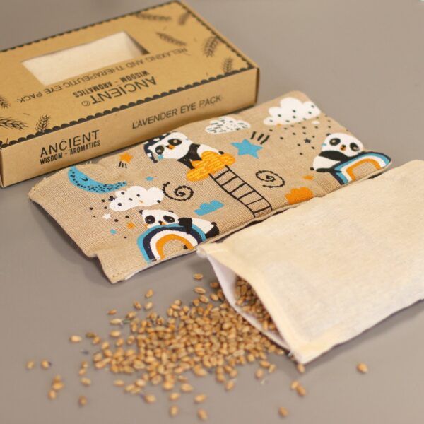 Lavender Natural Cotton and Juco Eye Pillow in Gift Box - Sleepy Panda - Image 7