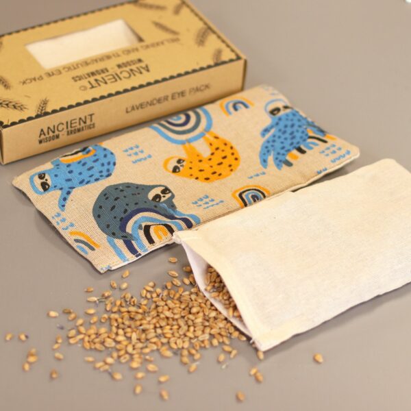Lavender Natural Cotton and Juco Eye Pillow in Gift Box - Lazy Sloth - Image 7