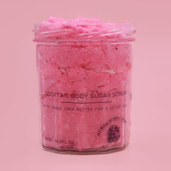 Fragranced Sugar Body Scrub - Strawberry Rum 300g - Image 3
