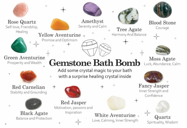 Gemstone Bath Bomb - Raspberry & Pomegranate - Image 7