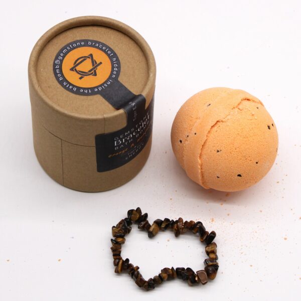 Tiger Eye Gem Bracelet Bath Bomb - Image 9