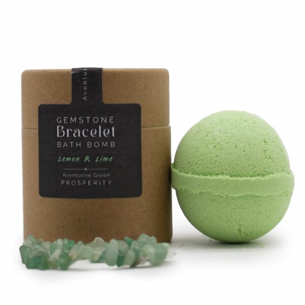 Green Aventurine Gem Bracelet Bath Bomb - Image 7