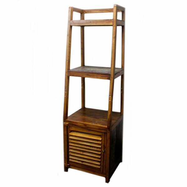 Recycled Teak-wood Open Shelf Display - Image 2
