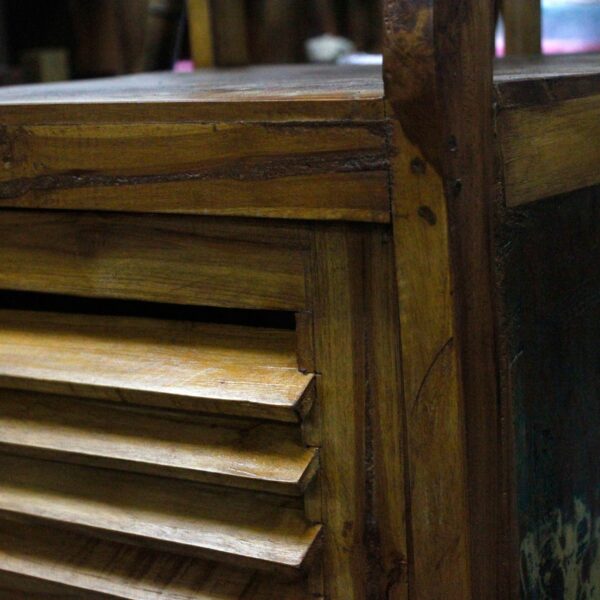Recycled Teak-wood Open Shelf Display - Image 5