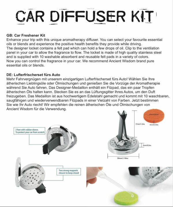 Car Diffuser Kit - Angel Wings - 30mm - Image 8